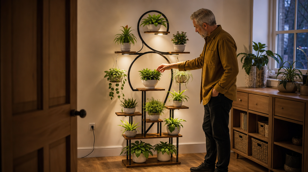 Plant Stand with Grow Lights – Indoor Plant Shelf, 4 to 9 Tiers - image 6