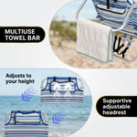 17" Big & Tall Oversized Beach Chairs 2-Pack – Heavy Duty Folding Outdoor Seating - 6