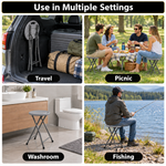 Folding Stool with Metal Frame – Indoor & Outdoor Seating - 6