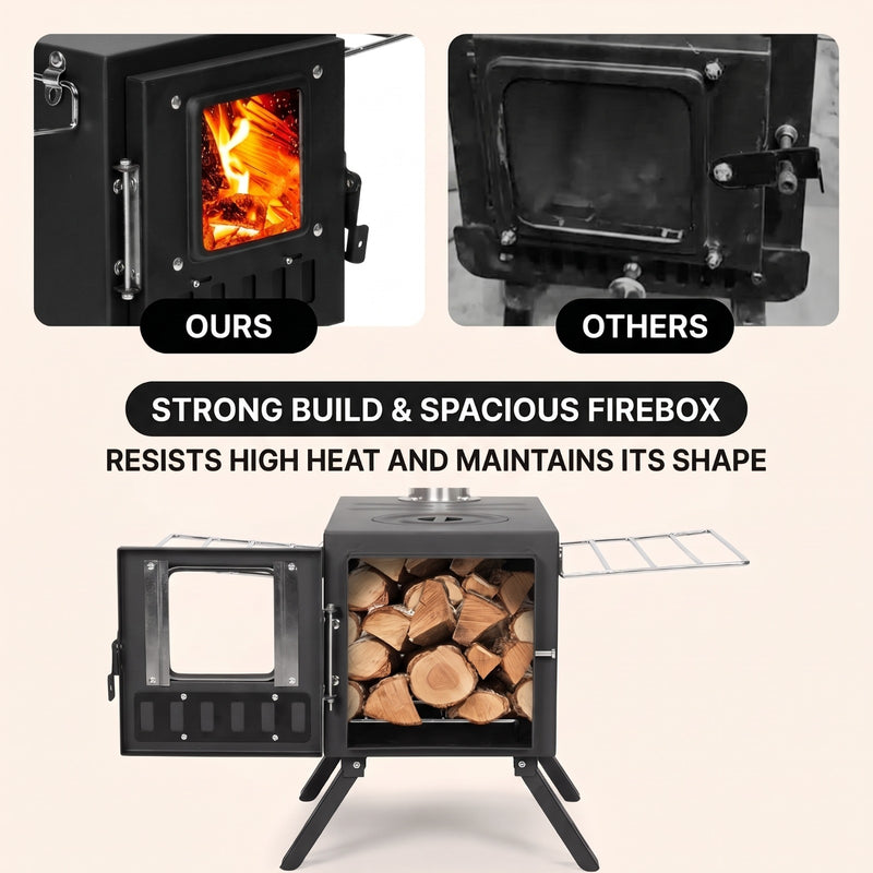 PORTABLE WOOD STOVE FOR CAMPING, TENT STOVE - 6