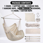 Premium Cotton Hanging Hammock Chair for Indoor & Outdoor Relaxation - 6