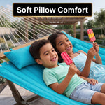 2-Person Quilted Outdoor Hammock 12FT – Double Layer with Pillow & Storage - 6
