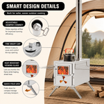 PORTABLE WOOD STOVE FOR CAMPING, TENT STOVE - 6