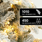 PRE LIT CHRISTMAS TREE – COLOR CHANGING LED LIGHTS WITH REMOTE CONTROL - 6