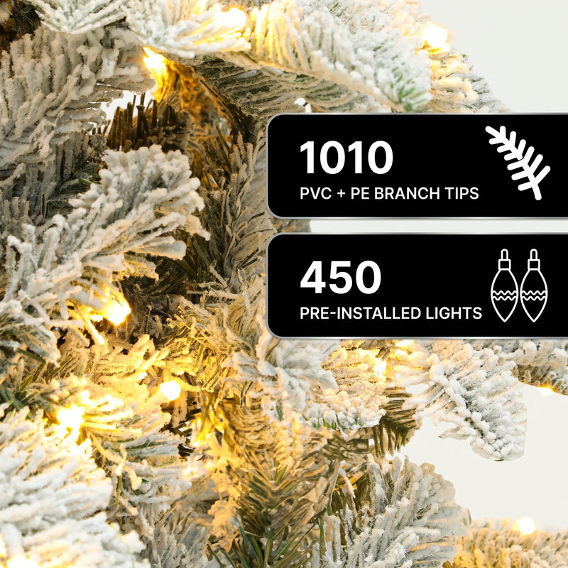 PRE LIT CHRISTMAS TREE – COLOR CHANGING LED LIGHTS WITH REMOTE CONTROL - 6