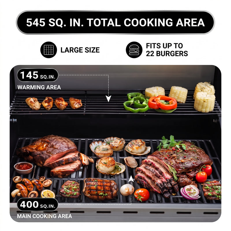 Grate for Outdoor Backyard BBQ Cooking - 6