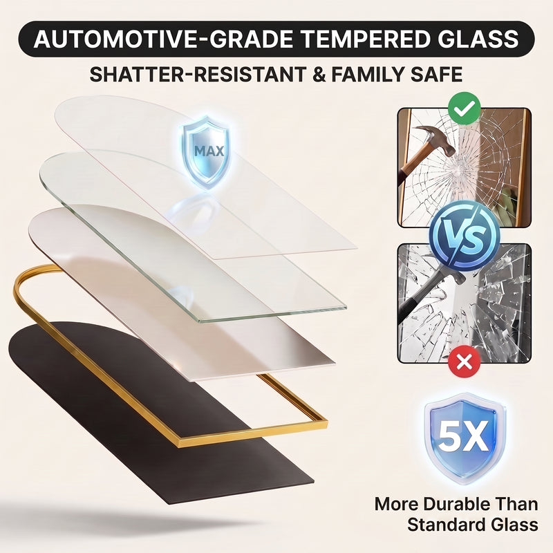 FULL LENGTH MIRROR – ARCHED STANDING & WALL-MOUNT DESIGN - 6