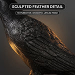 Gothic Raven Lamp – Dark Academia Table Light - 6