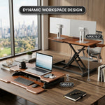 Sit-to-Stand Desk Converter – Adjustable Height Standing Desk Riser - 6