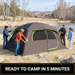 5–8 PERSON FAMILY DOME CAMPING TENT – WATERPROOF OUTDOOR TENT WITH RAINFLY & CARRY BAG - 6