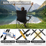 2 Pack Folding Camping Chairs with Cup Holders & Carry Bags - 6