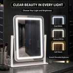 LED Vanity Mirror with Touch Dimming & Magnification - 6