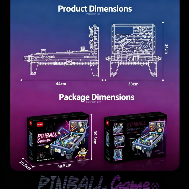 High Quality Building Blocks Pinball Machine, Game Table, Coin Operated, Children's Puzzle Assembly Model, Boy Creative Gift Toy