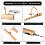 Picture Lights for Wall, Rechargeable Battery Operated LED Gallery Light Bar with Remote & Timer, Dimmable Wireless Wall Sconce for Paintings & Frames - 6