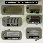 2-4 PERSON LIGHTWEIGHT BACKPACKING DOME CAMPING TENTS - 6