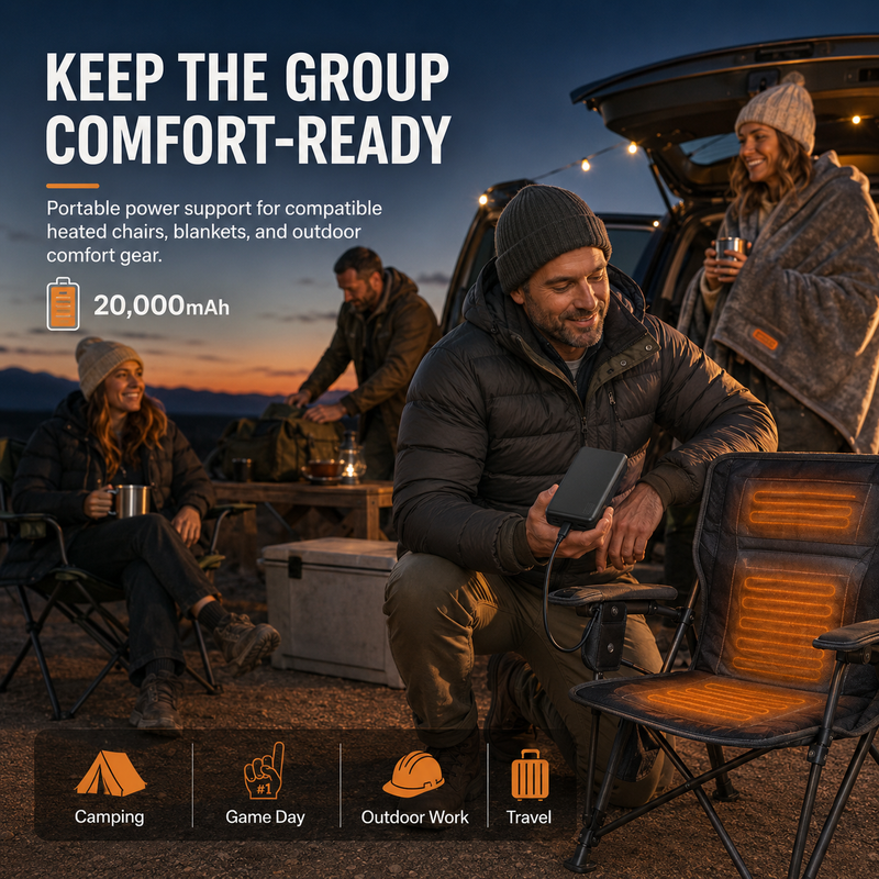 Portable Adjustable Hunting Chair with Swivel & Heated - 6