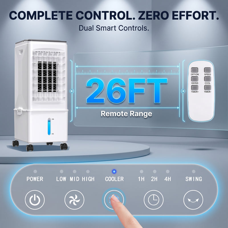 3-in-1 Evaporative Air Cooler Tower Fan with Remote Control - 6