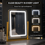 LED Vanity Mirror with Touch Dimming & Magnification - 6