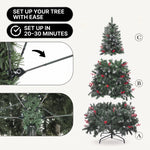 PRE LIT CHRISTMAS TREE – COLOR CHANGING LED LIGHTS WITH REMOTE CONTROL - 6