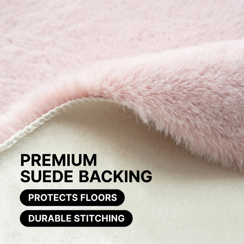 Faux Rabbit Fur Shaggy Rug – Ultra Soft Fluffy Machine Washable Area Rug for Bedroom, Living Room & Teen Room - 6