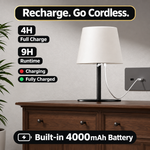 CORDLESS TABLE LAMP – RECHARGEABLE & WATERPROOF FOR SHOWER, BATHROOM AND OUTDOOR USE - 6