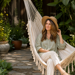 Boho Macrame Double Hammock Swing with Tassels – 2 Person Hanging Chair for Indoor & Outdoor Relaxation - 6