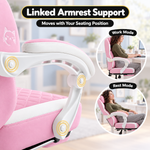 Pink Gaming Chairs – High-Back Reclining Styles with Footrest & Lumbar Support - 6