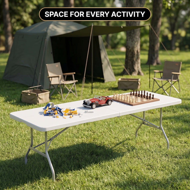 8 ft Heavy Duty Folding Table - 6
