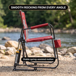 ROCKING CAMPING CHAIR – FOLD-FLAT CHAIR WITH CUP HOLDER - 6