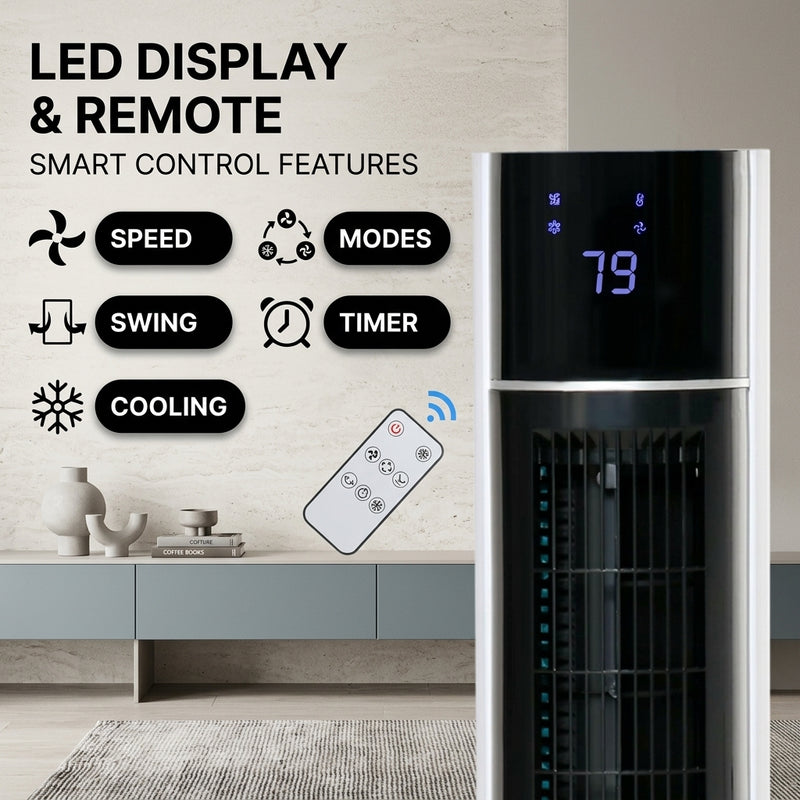 3-in-1 Evaporative Air Cooler Tower Fan with Remote Control - 6