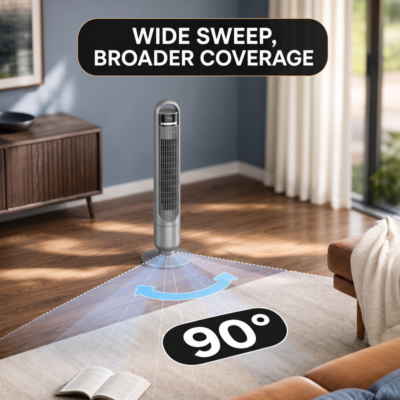 Tower Fan With Remote – 90° Oscillation, 36″ & 42″ - 6