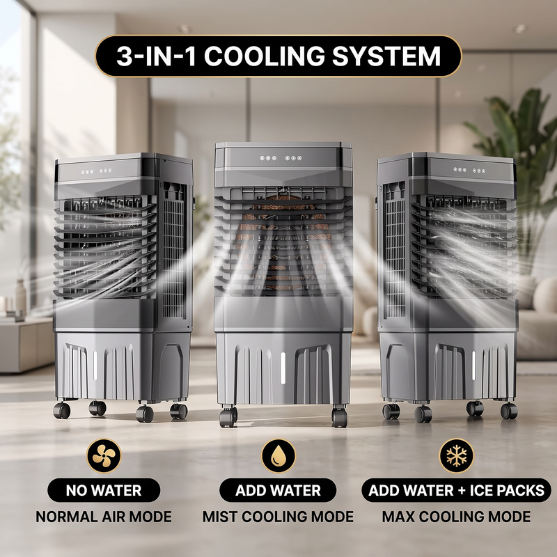 3-in-1 Evaporative Air Cooler Tower Fan with Remote Control - 6