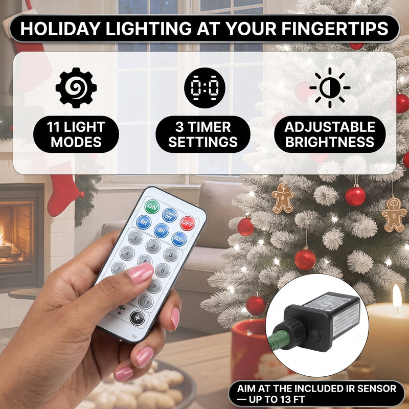 PRE LIT CHRISTMAS TREE – COLOR CHANGING LED LIGHTS WITH REMOTE CONTROL - 6