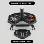 360° Swivel Pneumatic Mechanic Stool — 300–330 lbs Capacity, Padded Seat | Trufairs - 6