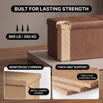 BENCH WITH STORAGE – FOLDING OTTOMAN WITH PADDED SEAT - 6