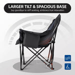 Oversized Camping Chairs 2 Pack – Extra-Large Folding Outdoor Chairs, Padded - 6
