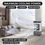 3-in-1 Evaporative Air Cooler Tower Fan with Remote Control - 6