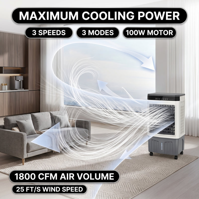 3-in-1 Evaporative Air Cooler Tower Fan with Remote Control - 6