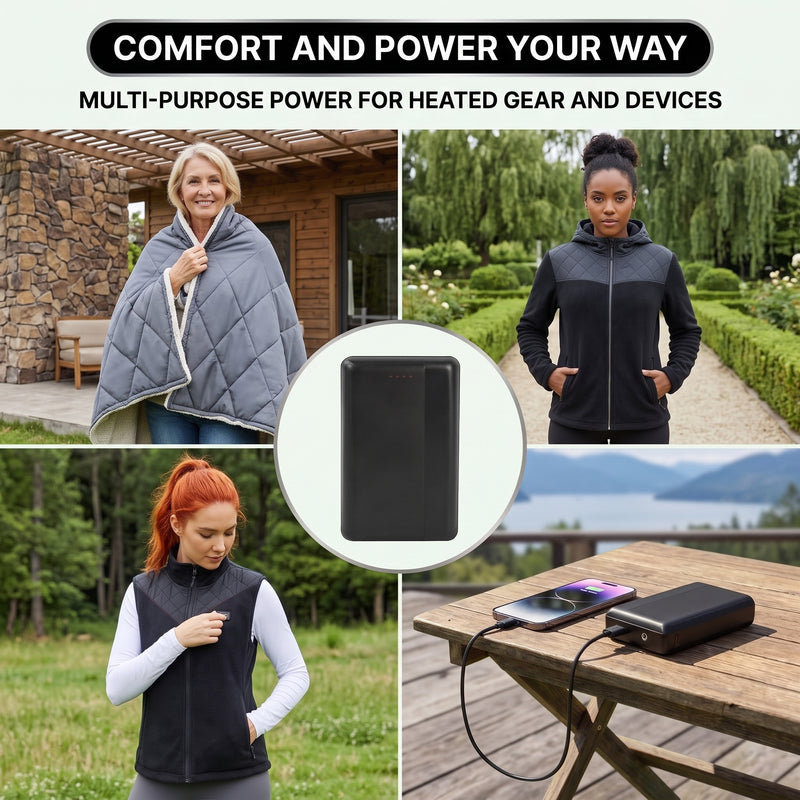 15,000–20,000MAH 5V/2A USB BATTERY PACK – RECHARGEABLE POWER BANK FOR HEATED CAMPING CHAIRS & BLANKETS - 6