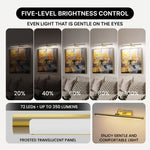 Battery Operated Picture Light for Wall - Rechargeable Cordless LED Art Light with Remote, Timer and Dimming - 6