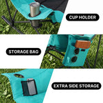 Oversized Folding Rocking Camping Chair with Padded Headrest - 6