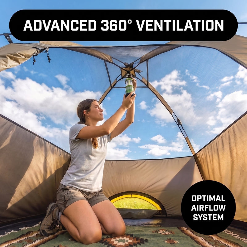 4-6 Person Instant Cabin Camping Tent with Rainfly & Carry Bag - 6