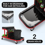 Rolling Mechanic Stool with Tool Tray - Creeper Seat with Wheels for Garage & Shop, Rolling Work Stool with Wheels for Mechanics, Auto Repair Workshop - 6