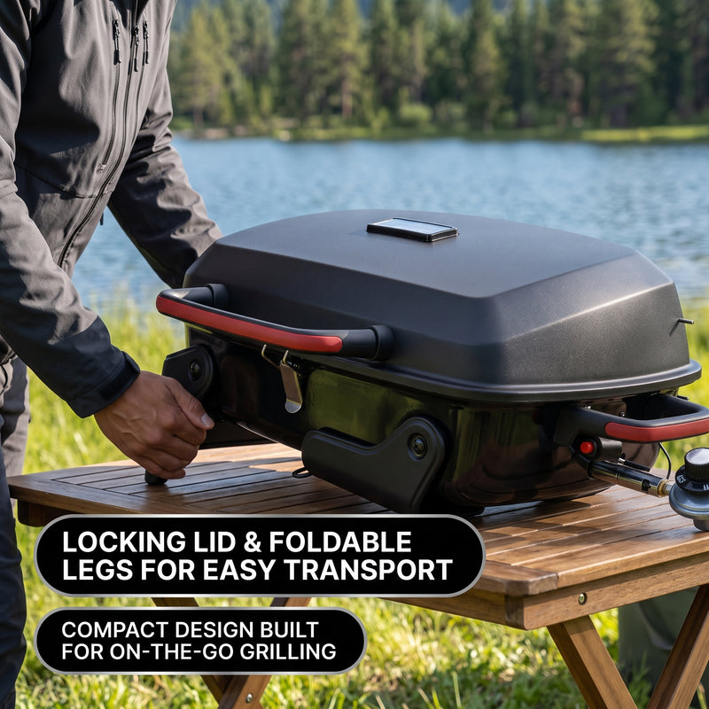 PORTABLE TABLETOP BBQ GRILL – CHARCOAL OUTDOOR GRILLS FOR CAMPING, PATIO, BEACH & BACKYARD - 6