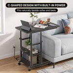 C-SHAPED END TABLE WITH CHARGING STATION – ADJUSTABLE HEIGHT - 6