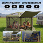 15x15 Pop-Up Gazebo Screen Tent – Large Outdoor Screen House with Mesh Walls & Carry Bag - 6