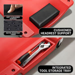 Low Profile Rolling Garage Creeper - Mechanic Creeper with Padded Headrest & Tool Trays, Under Car Roller for Automotive Repair, Rolling Car Creeper - 6