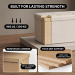 BENCH WITH STORAGE – FOLDING OTTOMAN WITH PADDED SEAT - 6