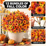 ARTIFICIAL FLOWERS FOR OUTDOORS – UV-RESISTANT FALL MIX - 6