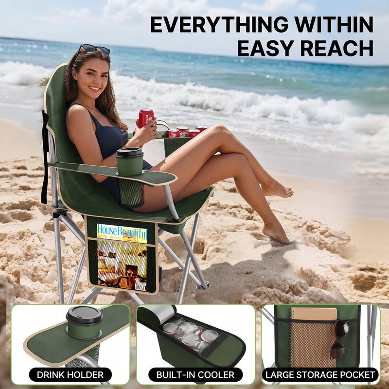 CAMPING CHAIRS – 2-PACK FOLDING CHAIRS WITH COOLER BAG - 6